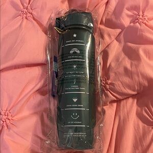 Green Motivational Water Bottle